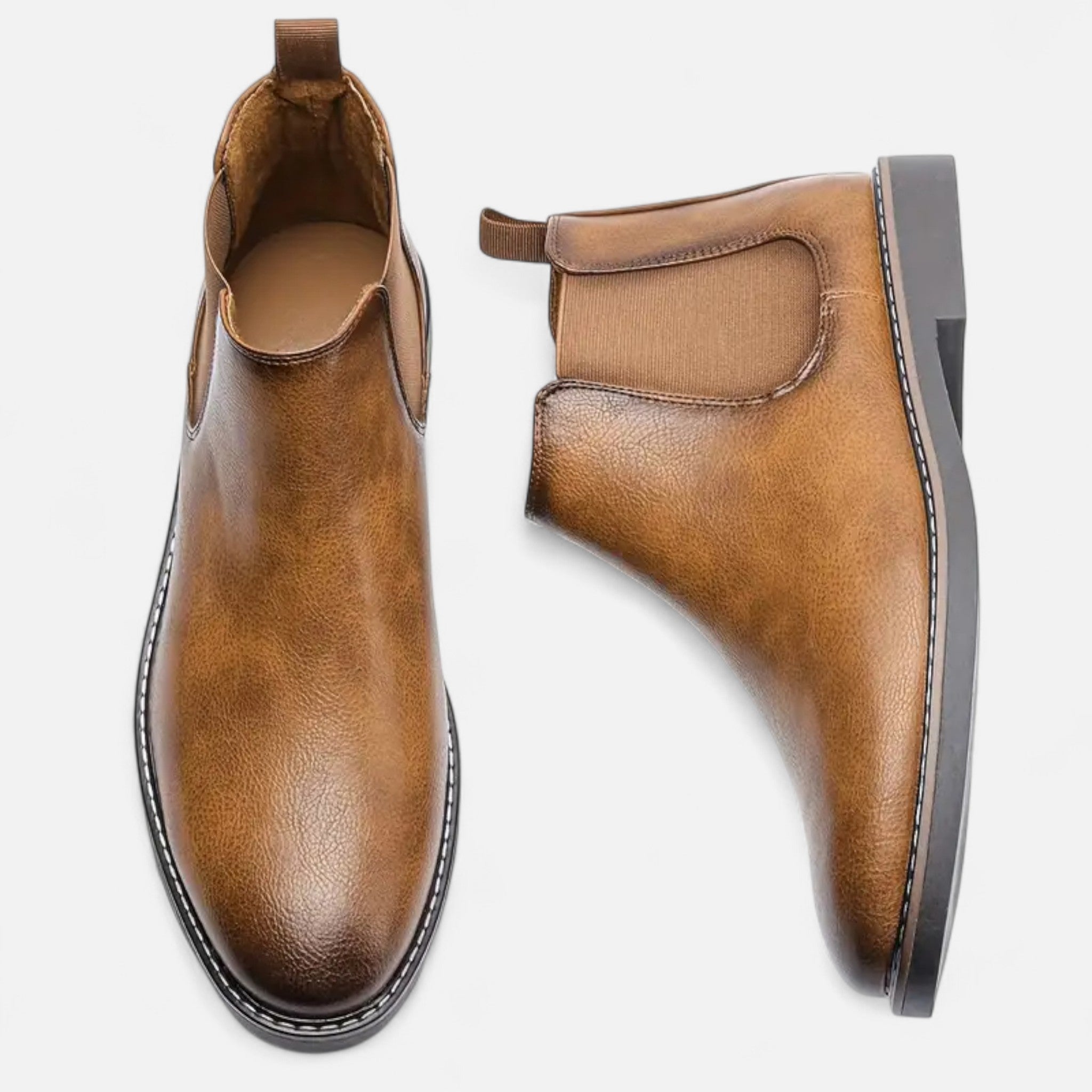 Fleur de Style | Bottines à talon rond pour homme