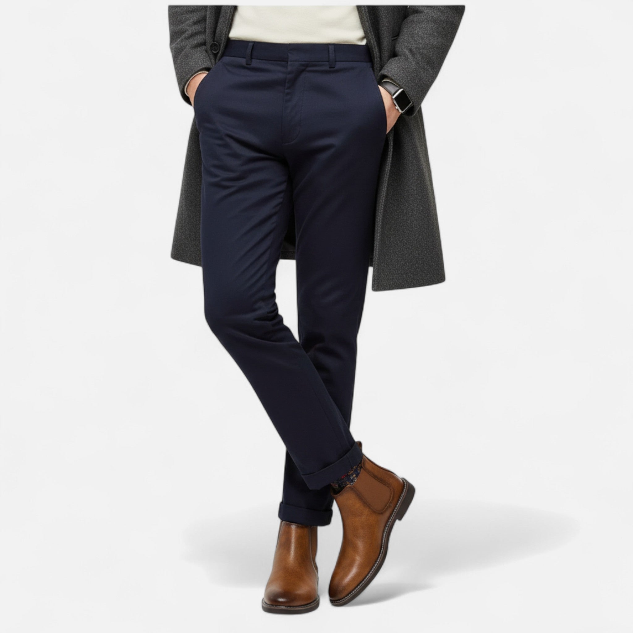 Fleur de Style | Bottines à talon rond pour homme