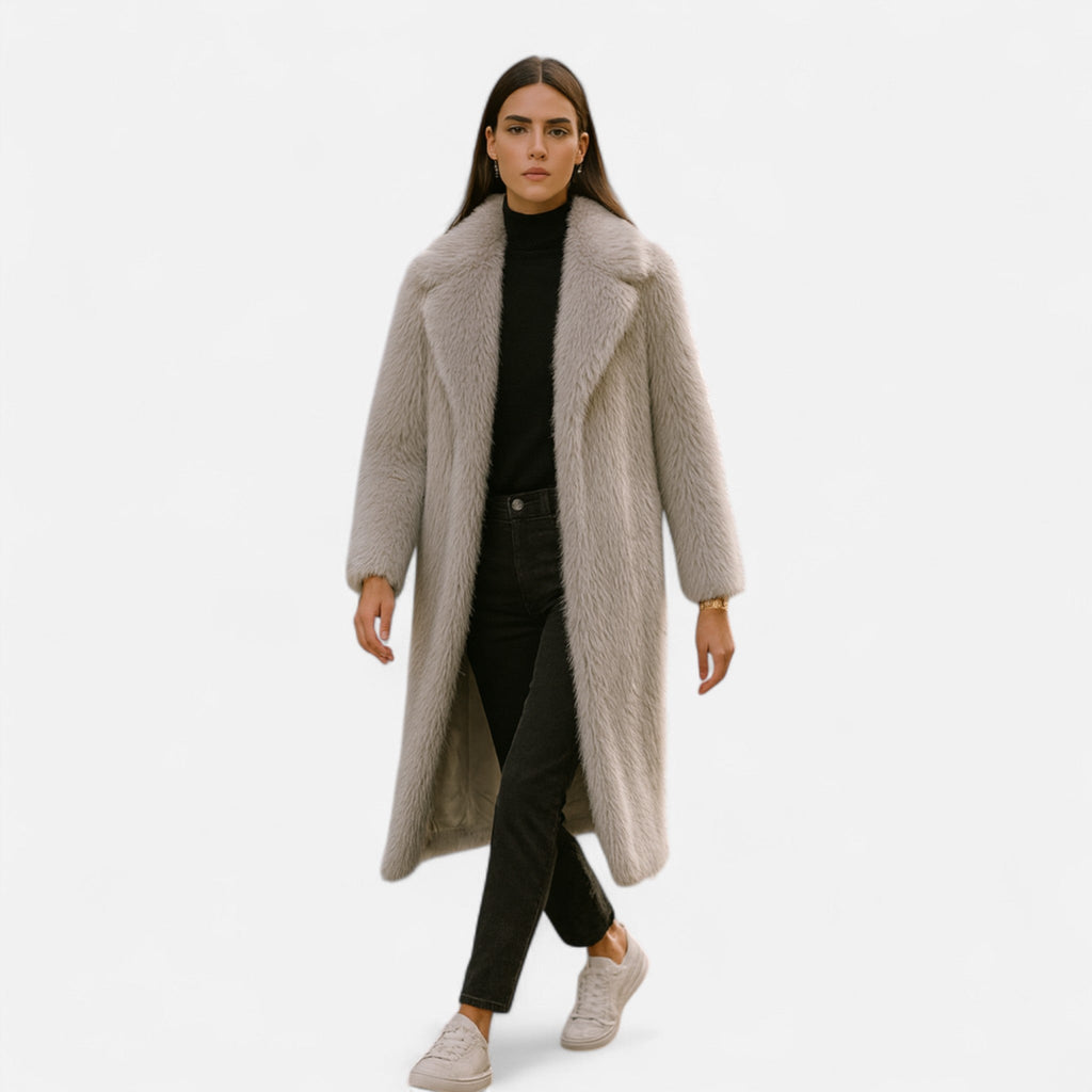 Fleur Destyle | Women’s Long Faux Fur Overcoat