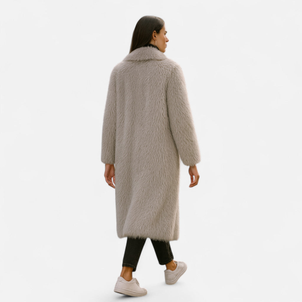 Fleur Destyle | Women’s Long Faux Fur Overcoat