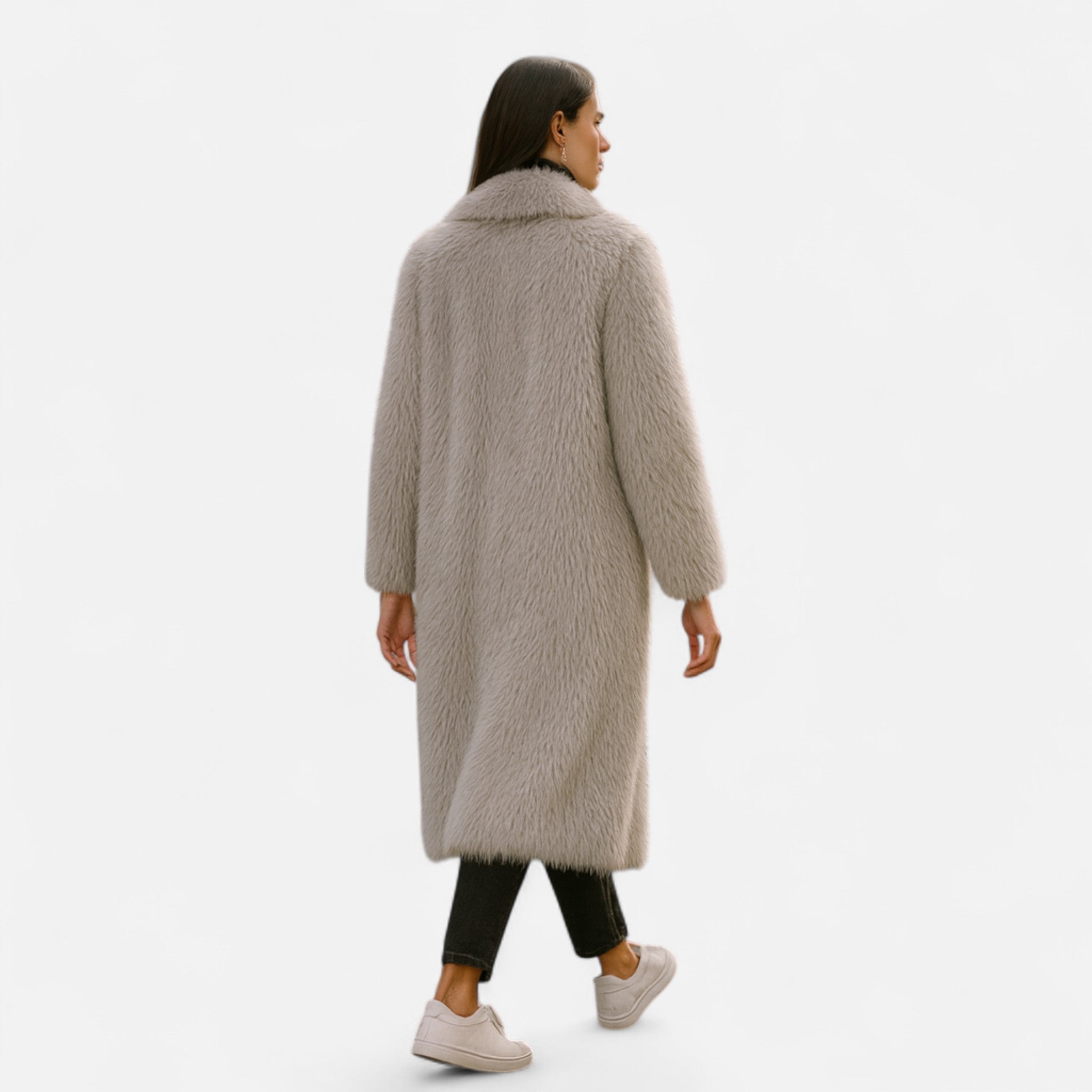 Fleur Destyle | Women’s Long Faux Fur Overcoat