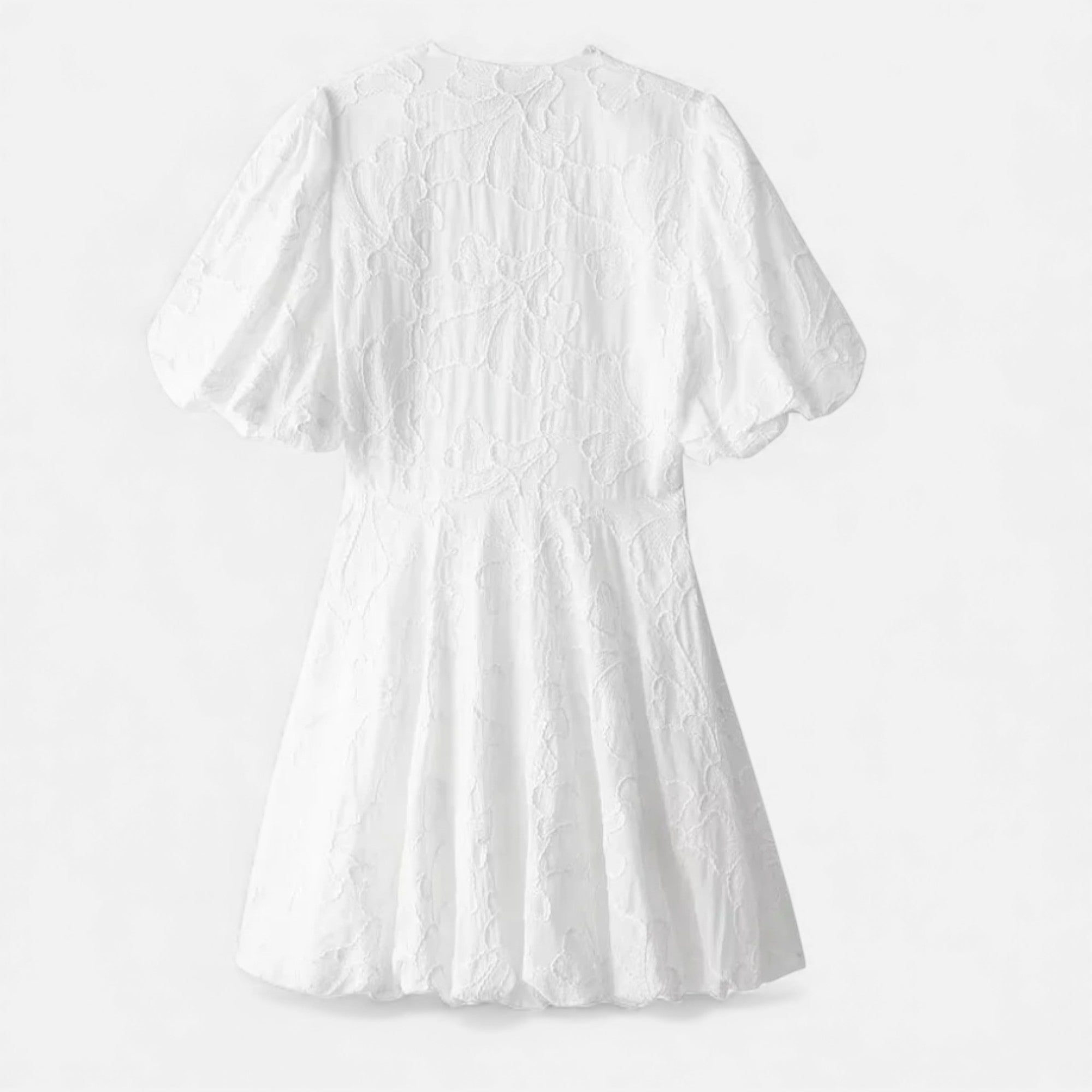 Fleur de Style | Robe midi flottante brodée de fleurs pour femme Lily en teinte Rubis