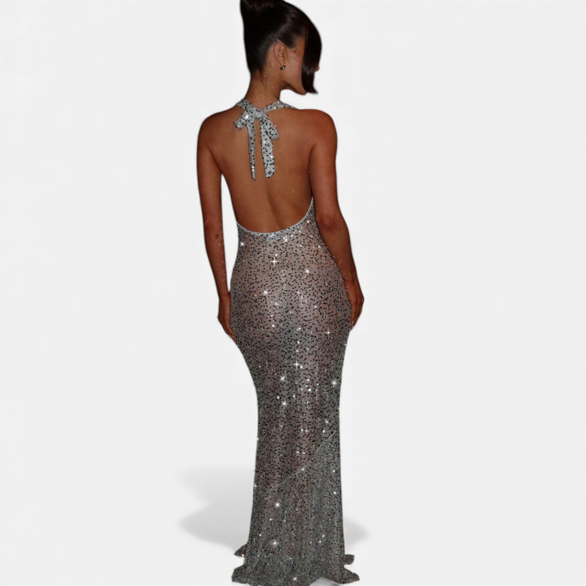 Fleur de Style | Robe longue pour femme Ruby Lily en sequins de luxe